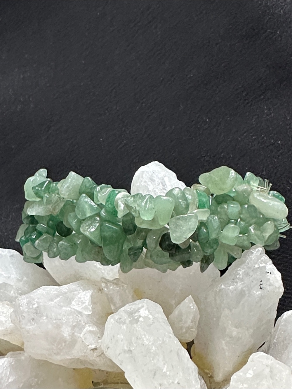 Aventurine EUC stretch bracelet. Genuine woven gemstones appx. 1” width